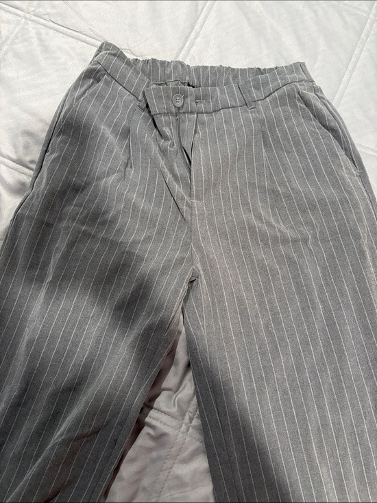 Love Tree Pants - Love Tree Gray Pinstripe Women's Trousers